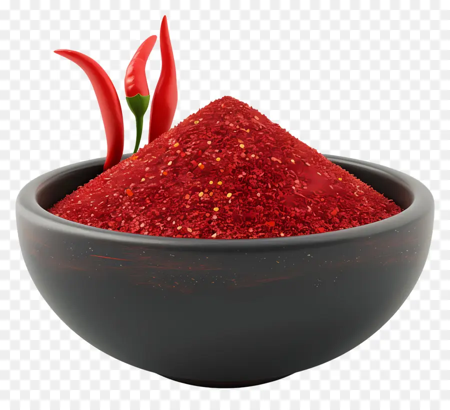 Pimenta Vermelha Em Pó，Tigela De Tempero Vermelho PNG