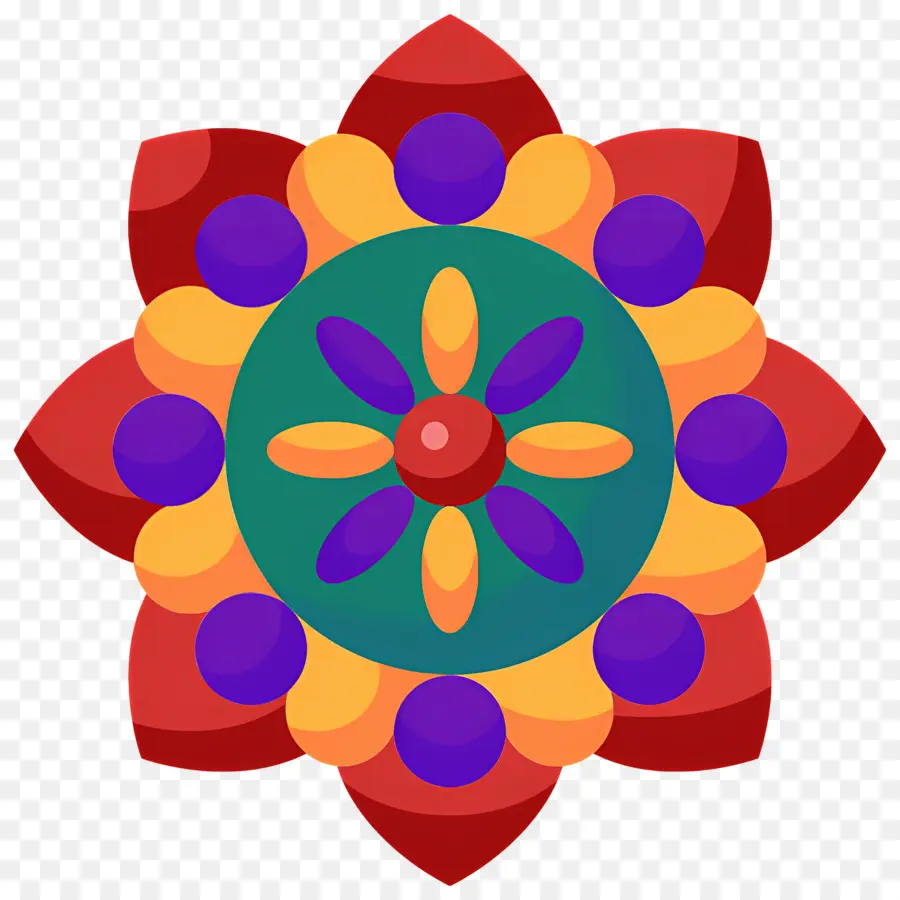 Mandala，Mandala Colorida PNG