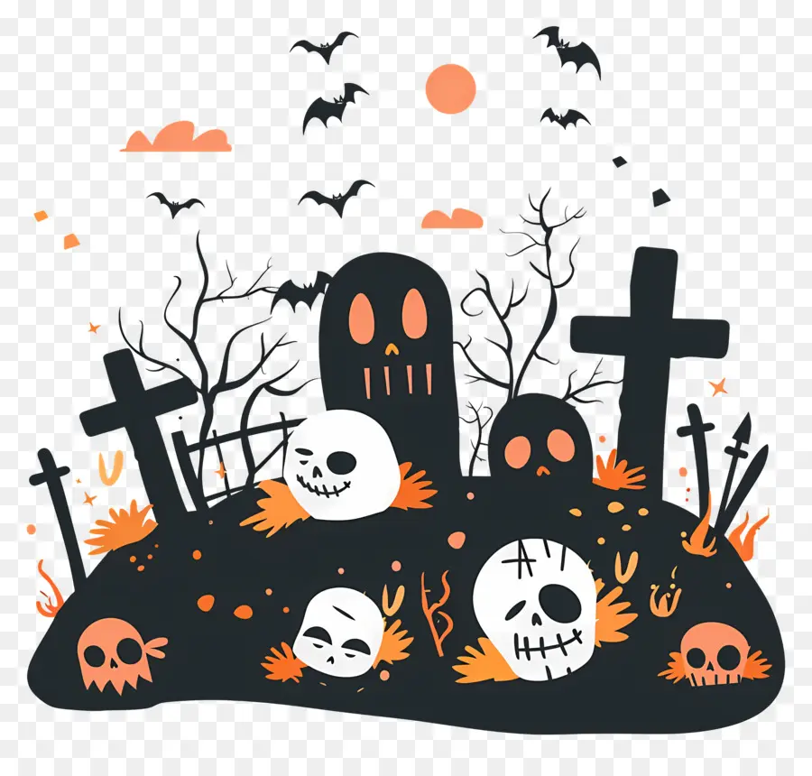 Cemitério De Halloween，Cemitério PNG