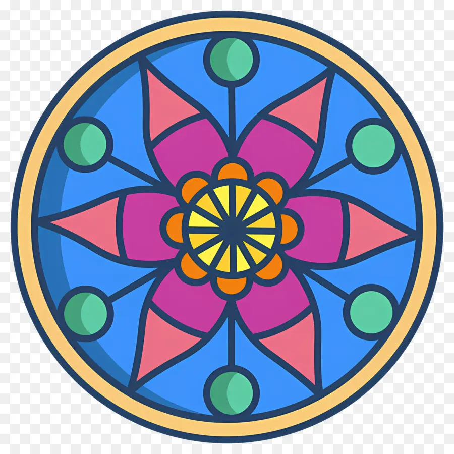 Mandala，Colorido PNG