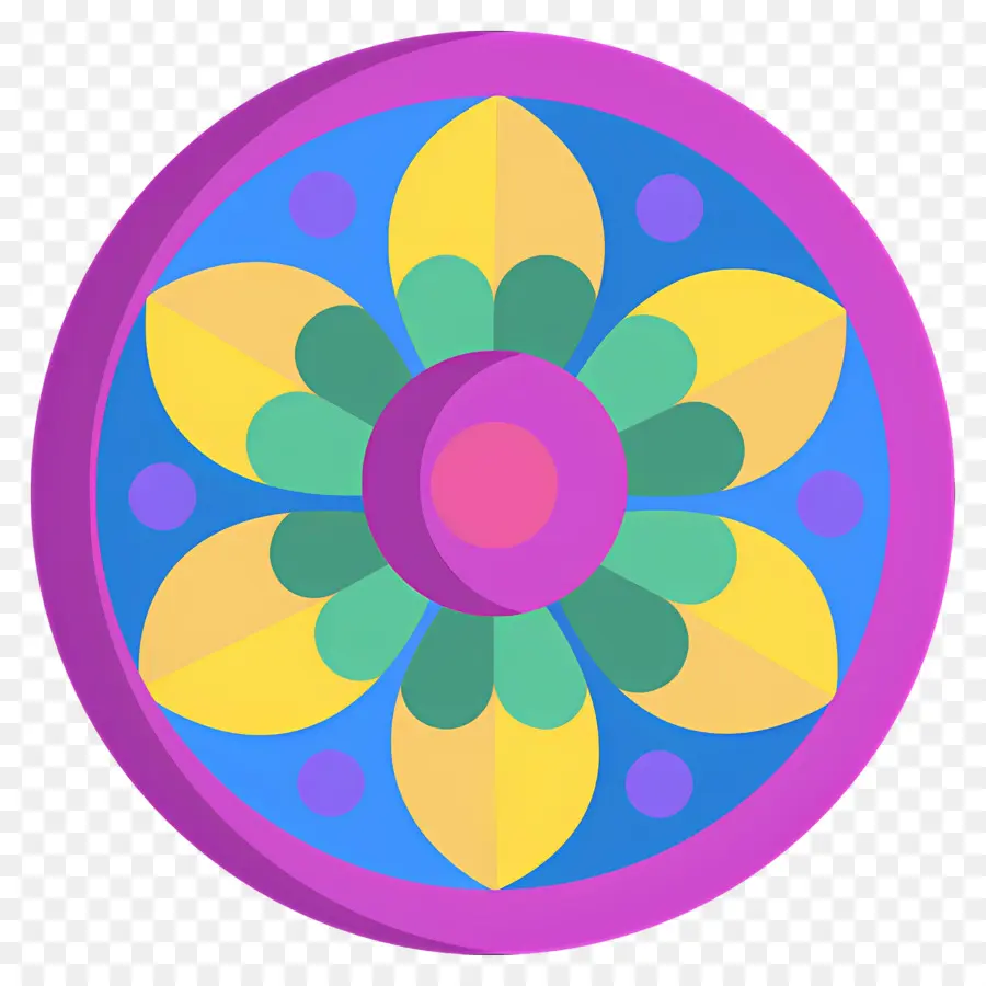 Mandala，Mandala Colorida PNG