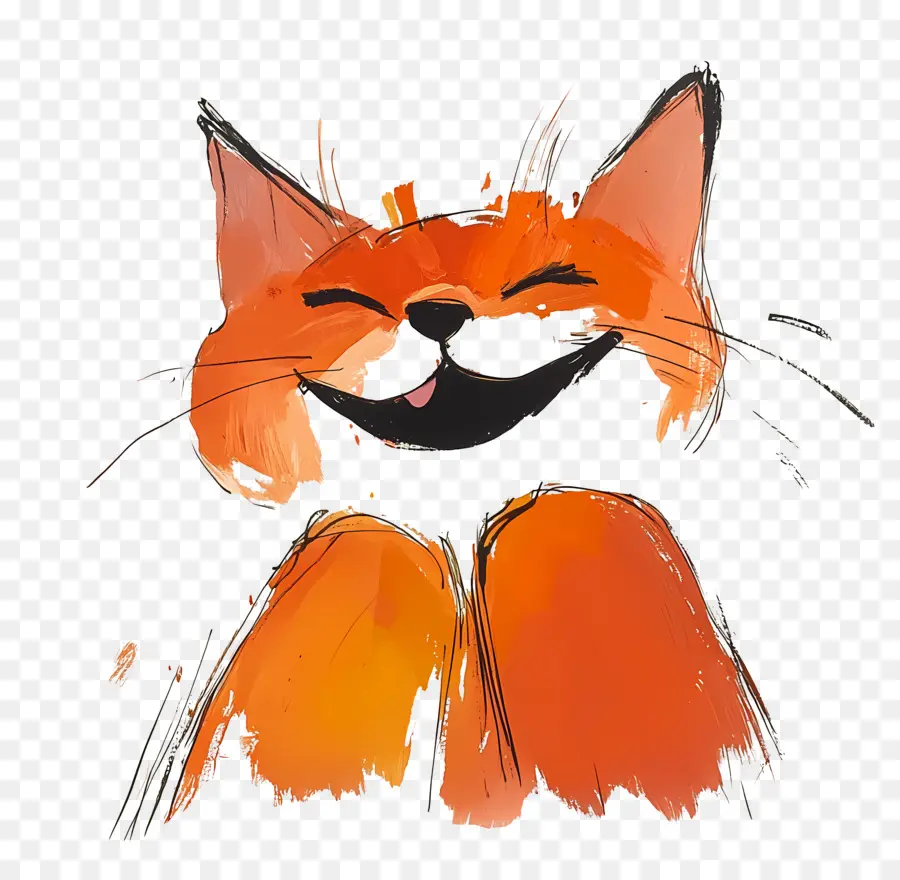 Feliz，Gato Sorridente PNG