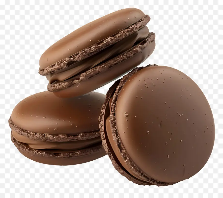 Macarons De Chocolate，Biscoitos PNG