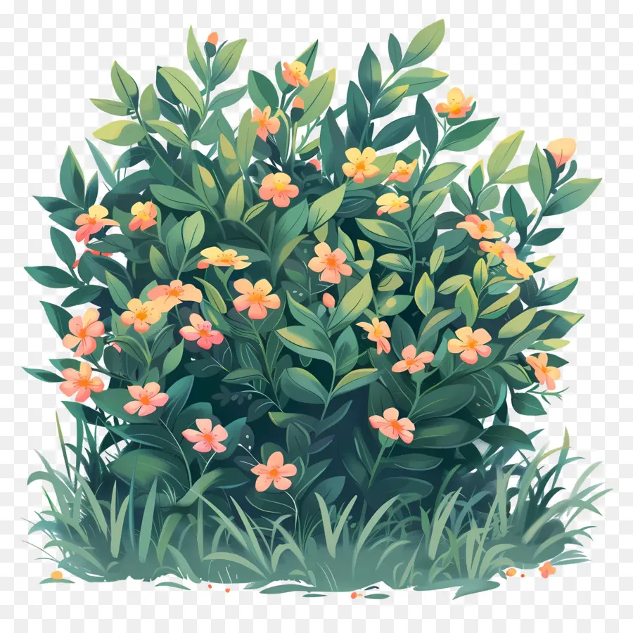 Arbusto Com Flores，Arbusto De Flores PNG