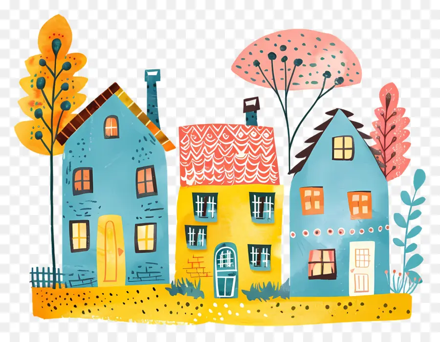 Casas De Campo，Casa Fofa De Doodle PNG