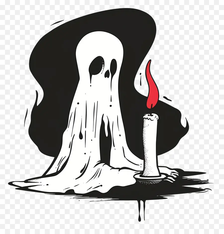 Vela Fantasma Dolorosa，Fantasma Com Vela PNG