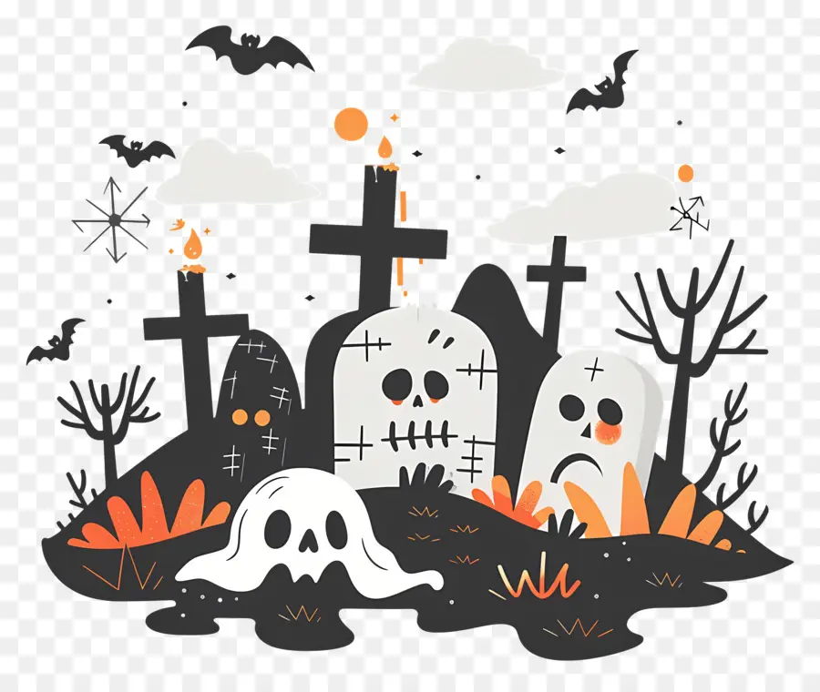 Cemitério De Halloween，Cemitério PNG