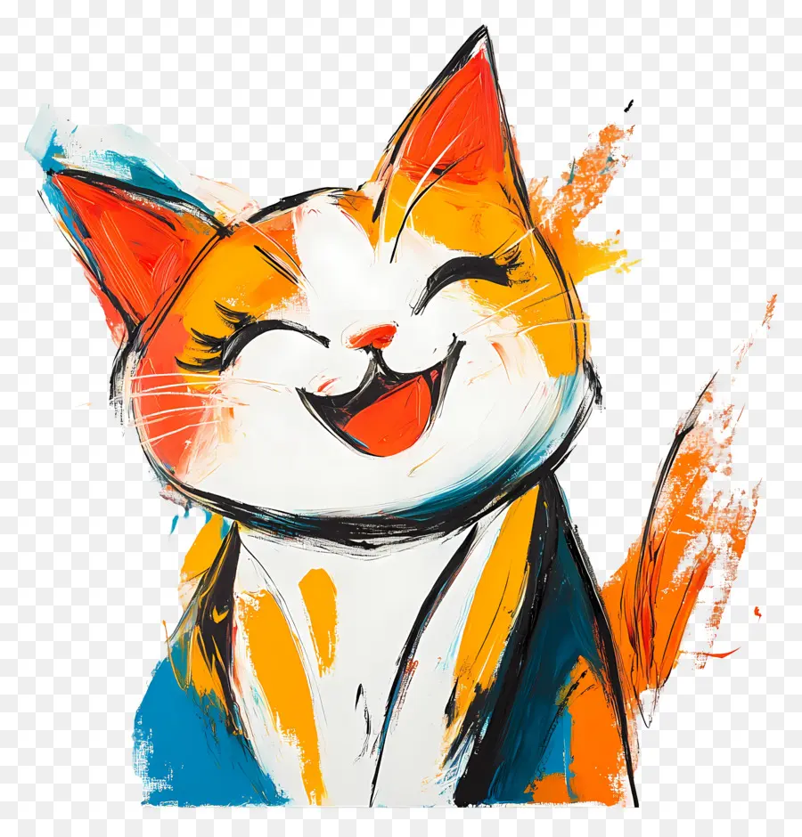 Feliz，Gato Sorridente PNG