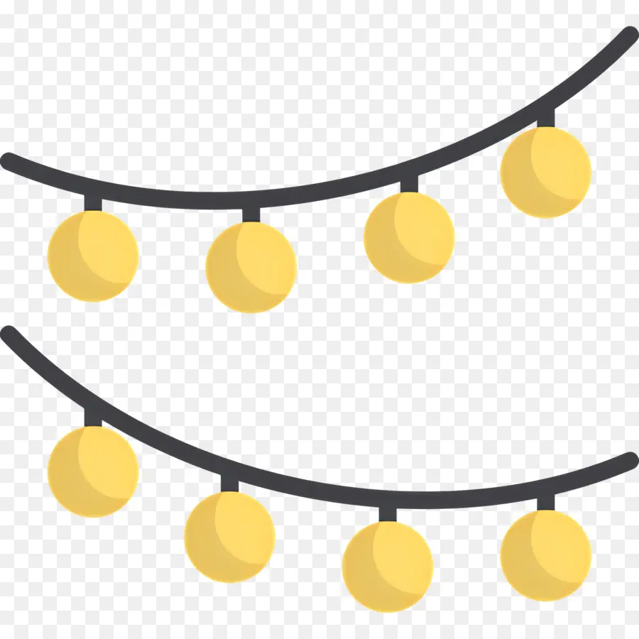 Luzes De Corda，Amarelo PNG