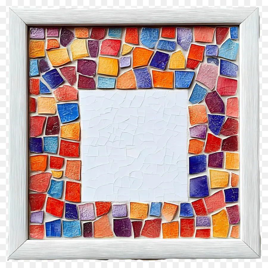 Moldura Quadrada Simples，Moldura Mosaico PNG