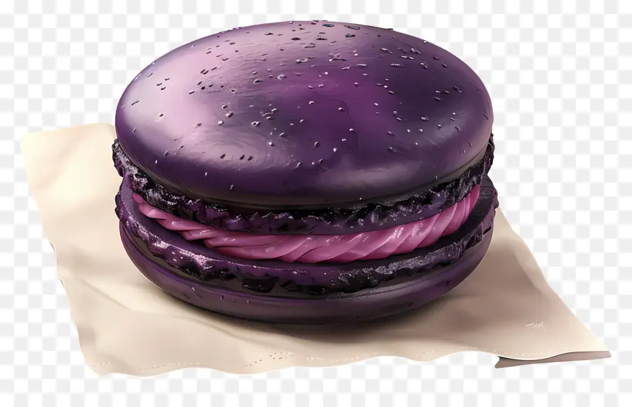 Macaron De Groselha，Macaron Roxo PNG