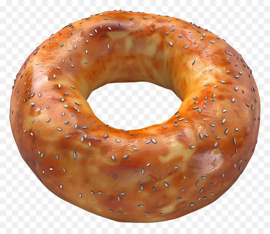 Pão Bagel，Bagel De Gergelim PNG