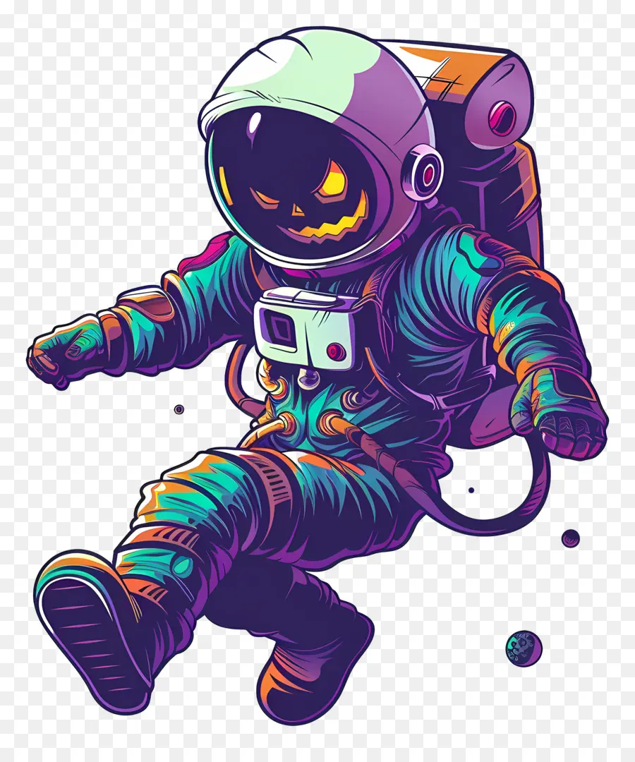 Astronauta，Astronauta Com Cabeça De Abóbora PNG