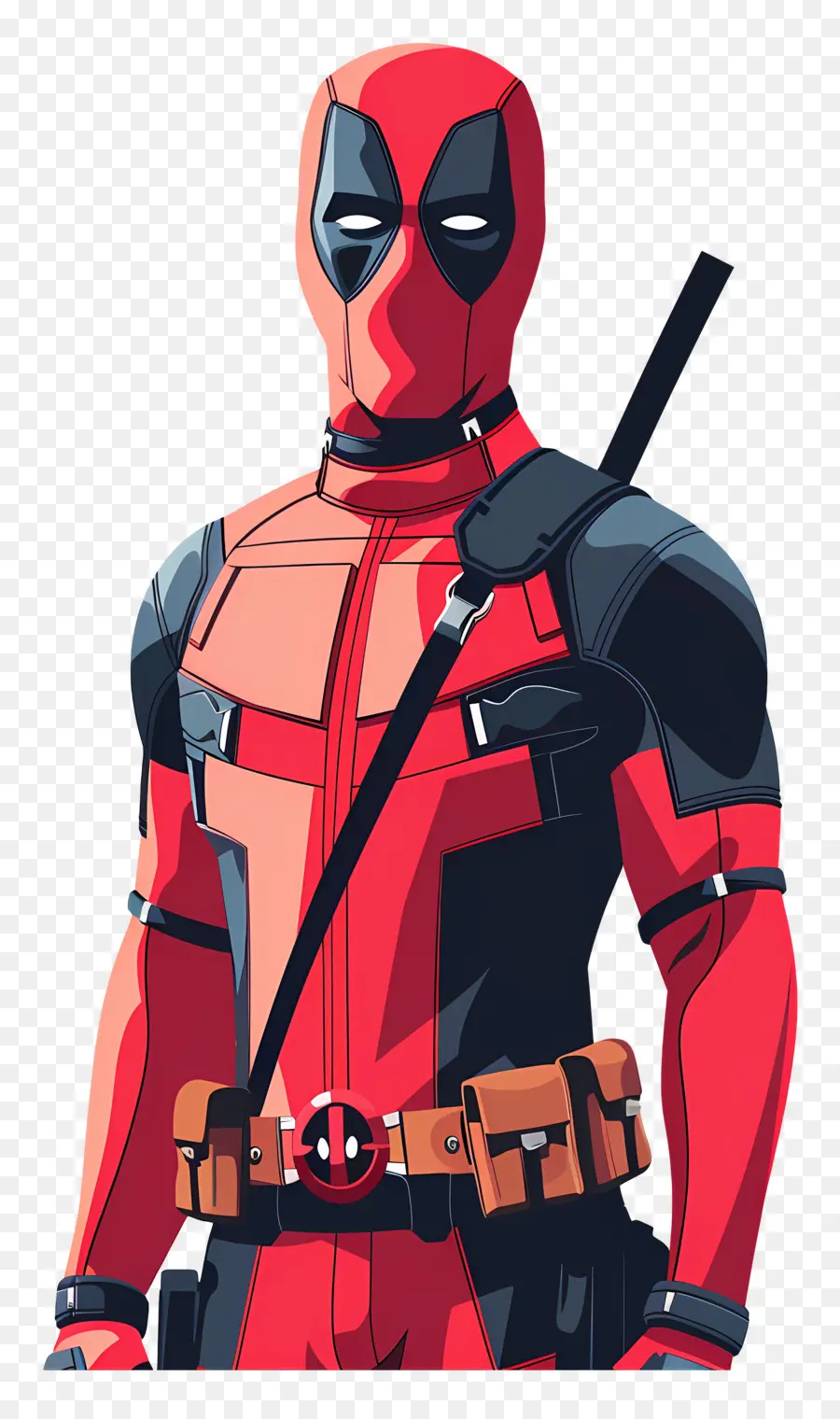 Deadpool Animado，Super Herói Em Terno Laranja PNG