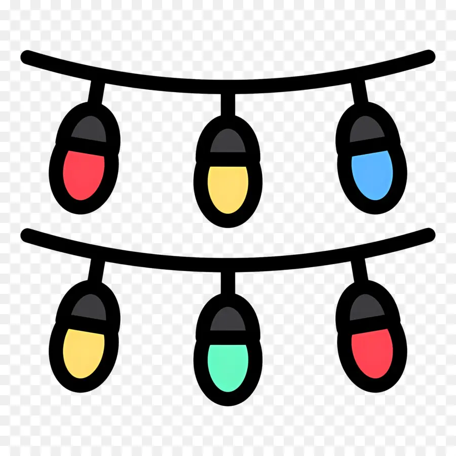 Luzes De Corda，Luzes De Corda Coloridas PNG