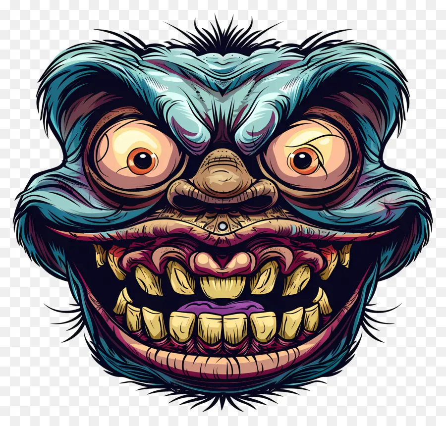 Cara De Troll Assustador，Cara De Monstro PNG