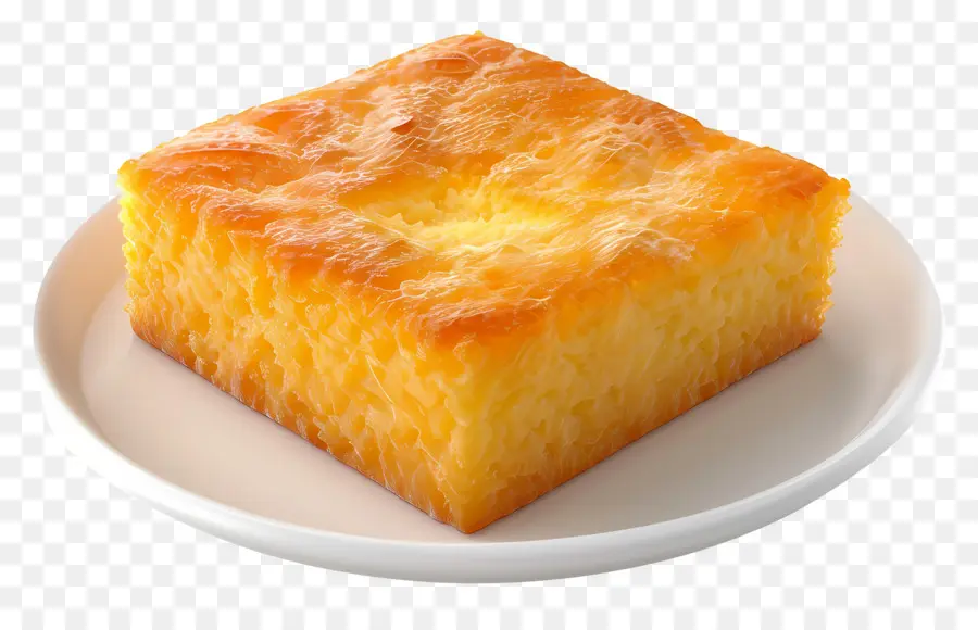 Pão De Milho Assado，Queijo No Prato PNG