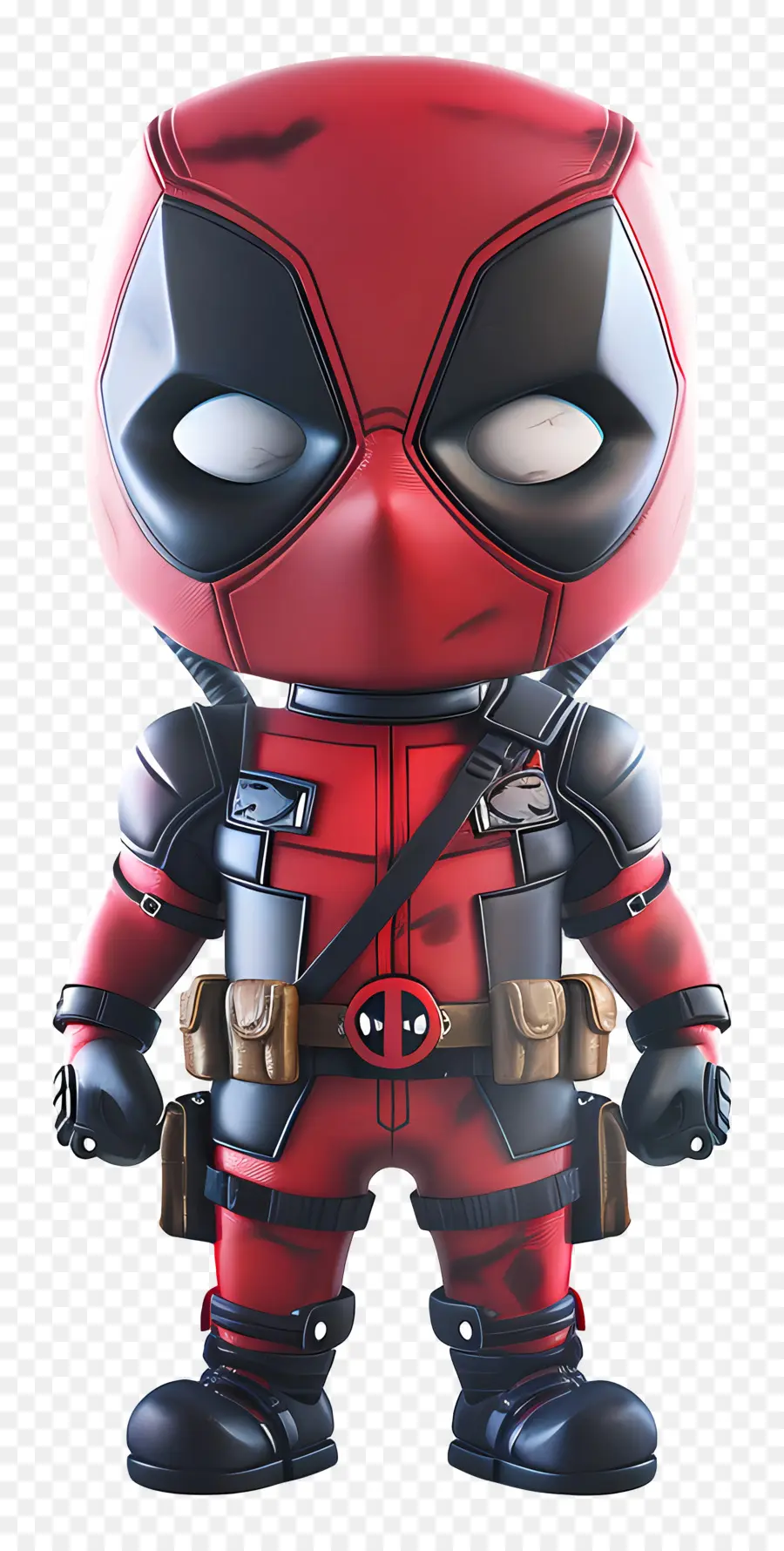 Deadpool Fofo，Personagem De Desenho Animado Vermelho PNG