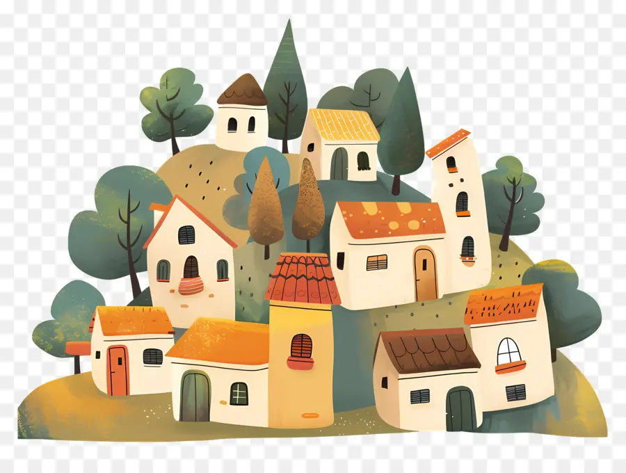 Casas De Campo，Casa Fofa De Doodle PNG