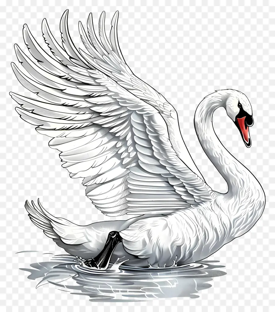 Cisne Branco，Pássaro PNG