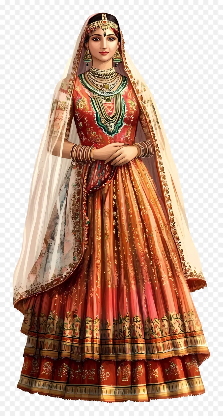 Vestido Rajputi，Vestido Tradicional PNG