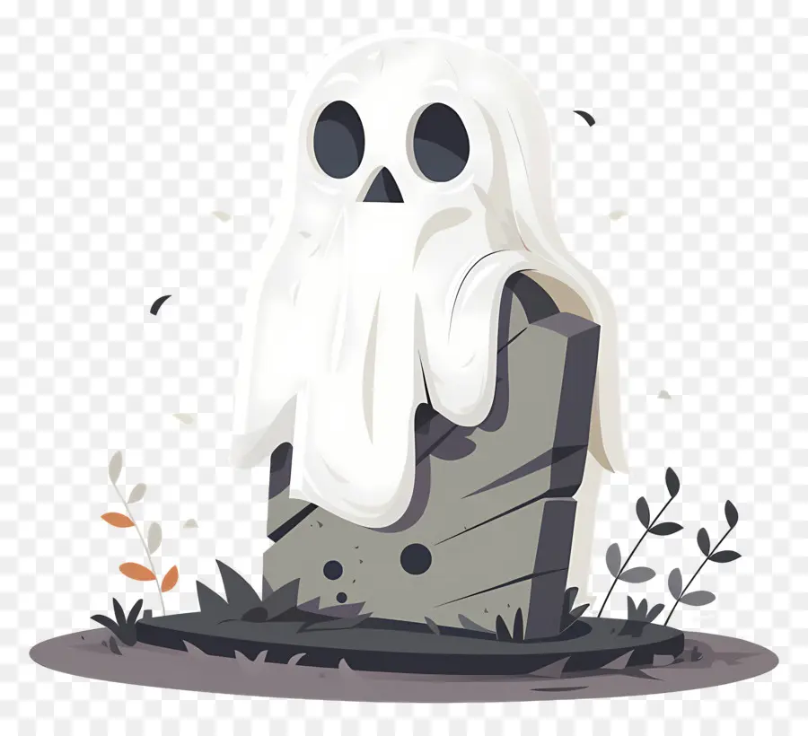 Lápide Fantasma De Halloween，Fantasma PNG