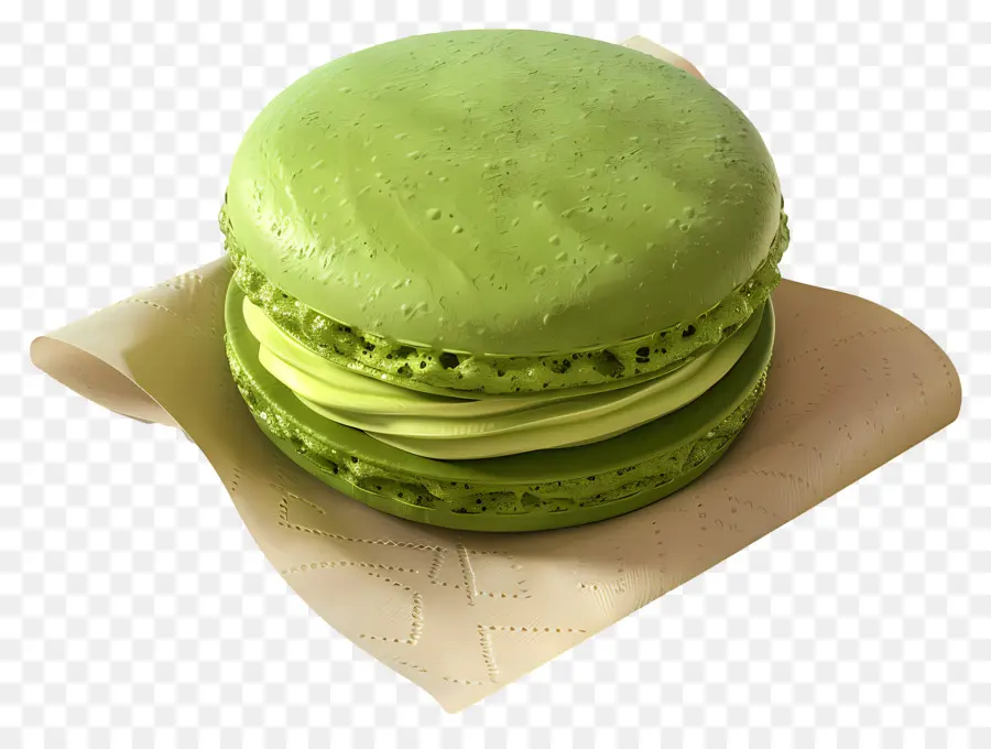 Macaron Matchá，Macaron Verde PNG