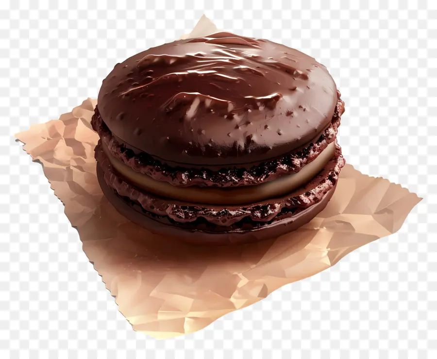 Macaron De Chocolate，Sobremesa PNG