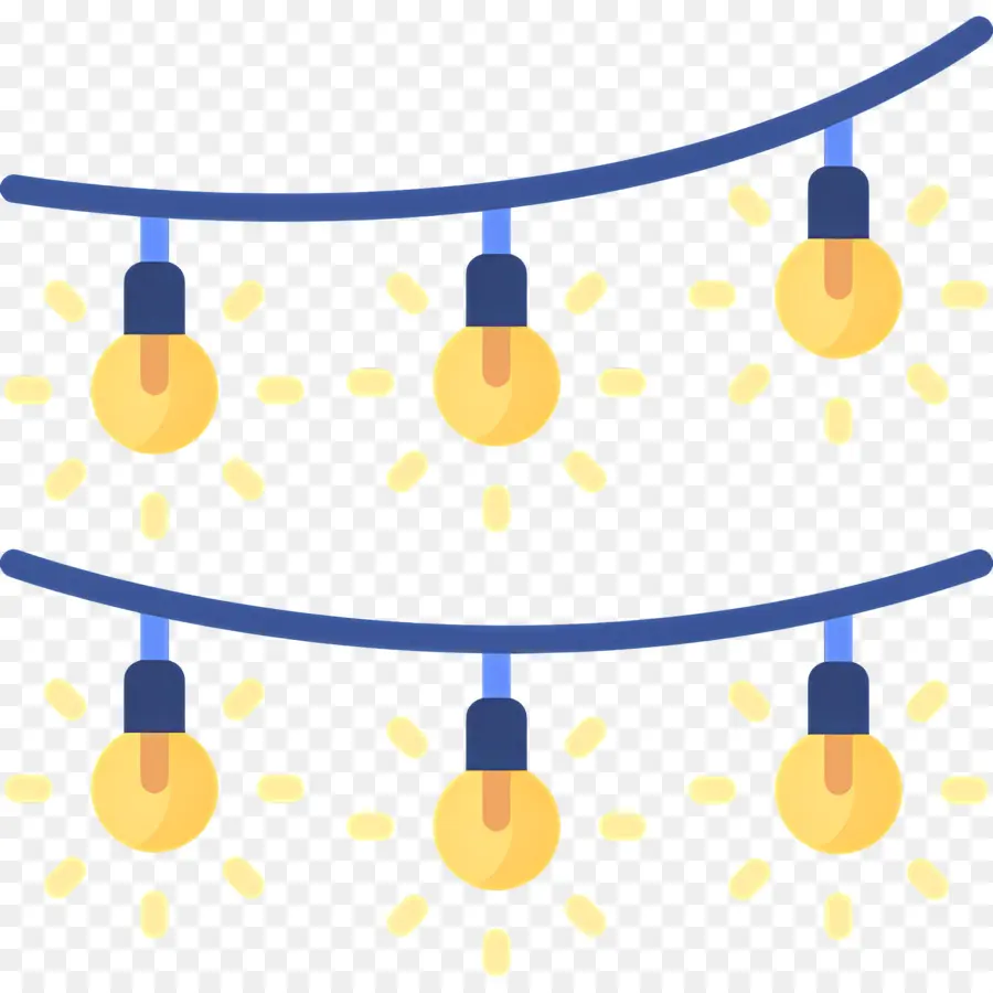 Luzes De Corda，Amarelo PNG