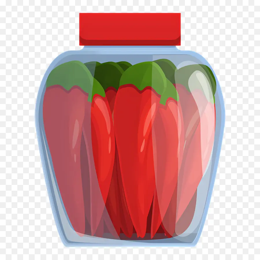 Pote De Picles，Pote De Pimentão Vermelho PNG