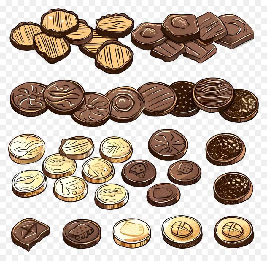 Moedas De Chocolate，Chocolates PNG