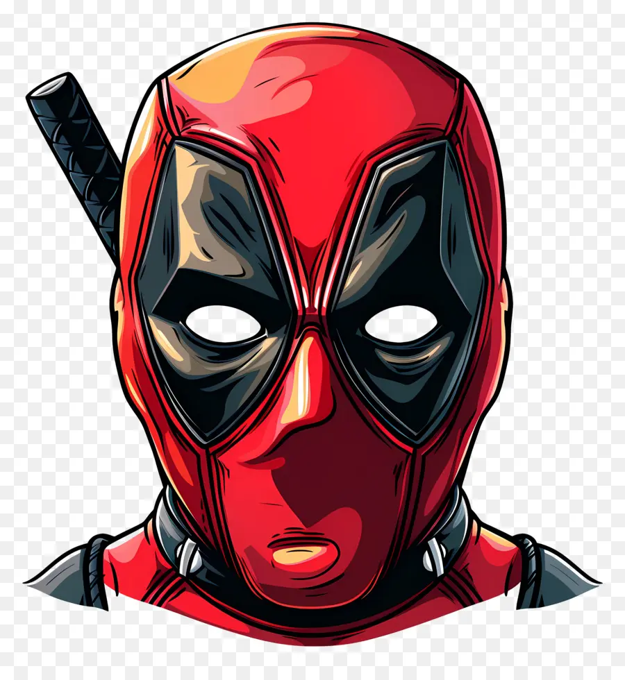 Cara De Deadpool De Desenho Animado，Máscara De Super Herói PNG