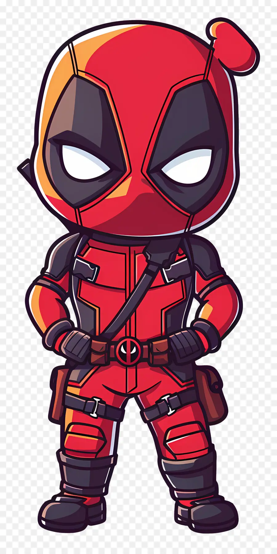 Deadpool Fofo，Super Herói Vermelho PNG