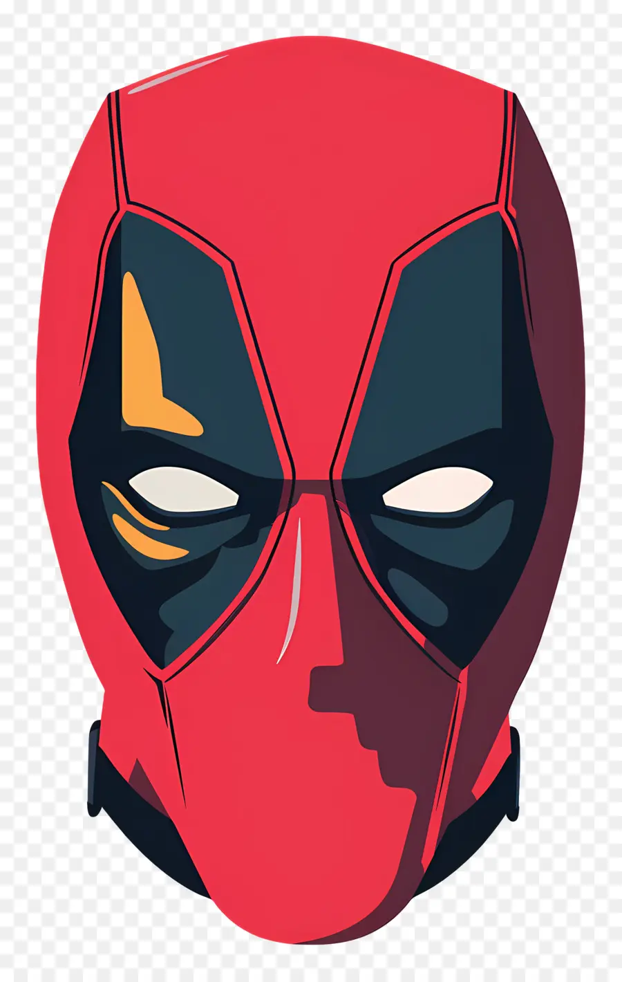 Cara De Deadpool De Desenho Animado，Máscara Vermelha PNG