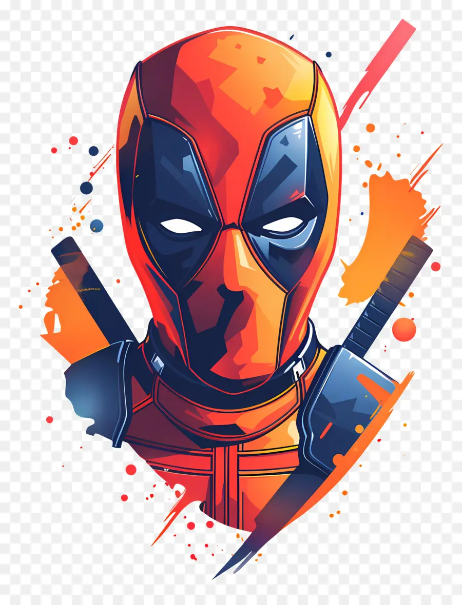 Cara De Deadpool De Desenho Animado，Super Herói PNG