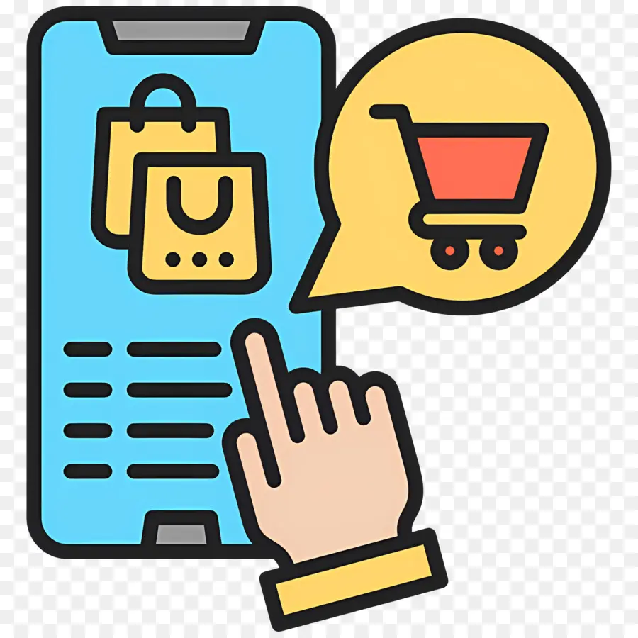 Smartphone，Compras On Line PNG