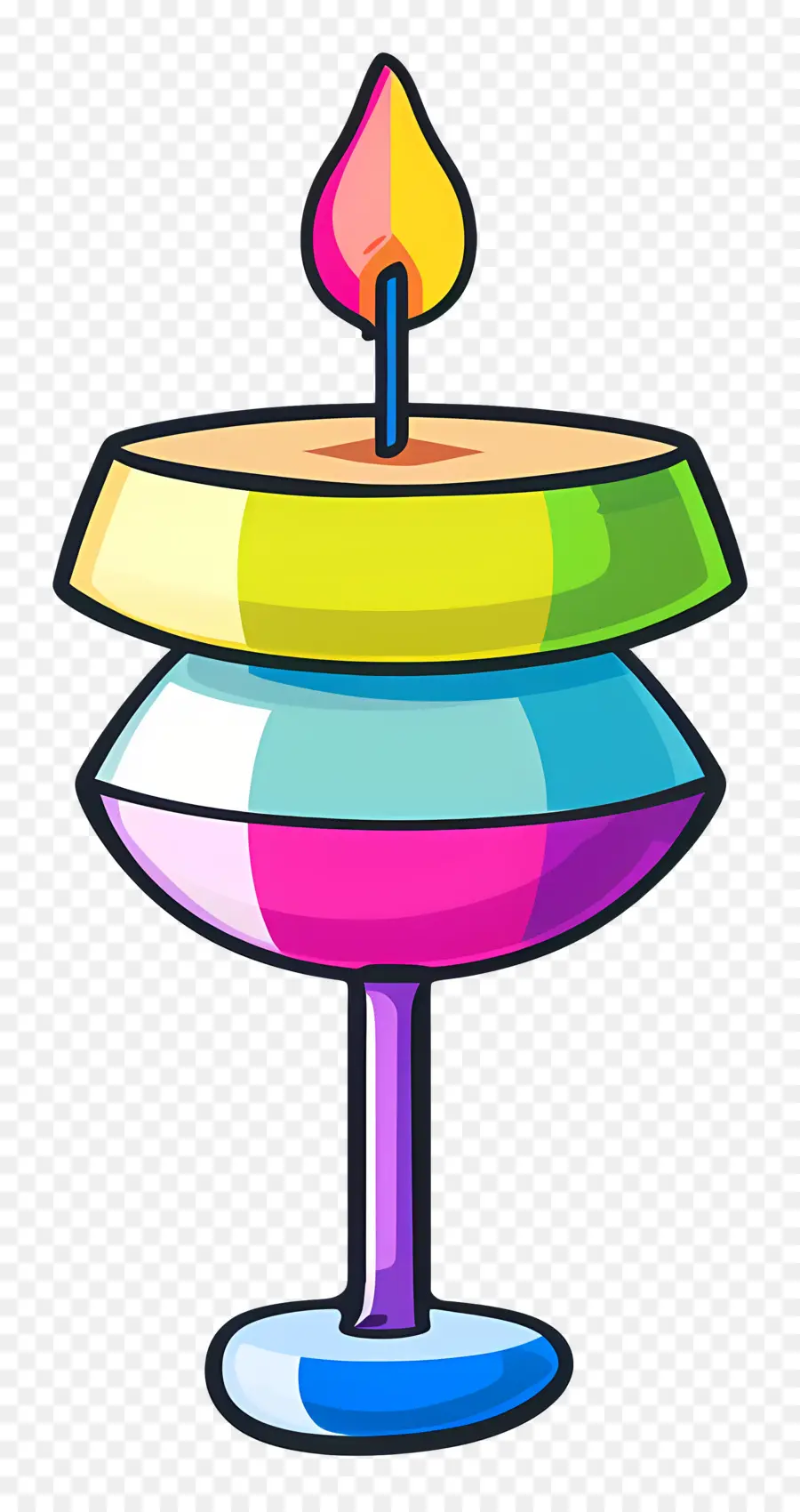 Vela De Desenho Animado，Vela Colorida PNG