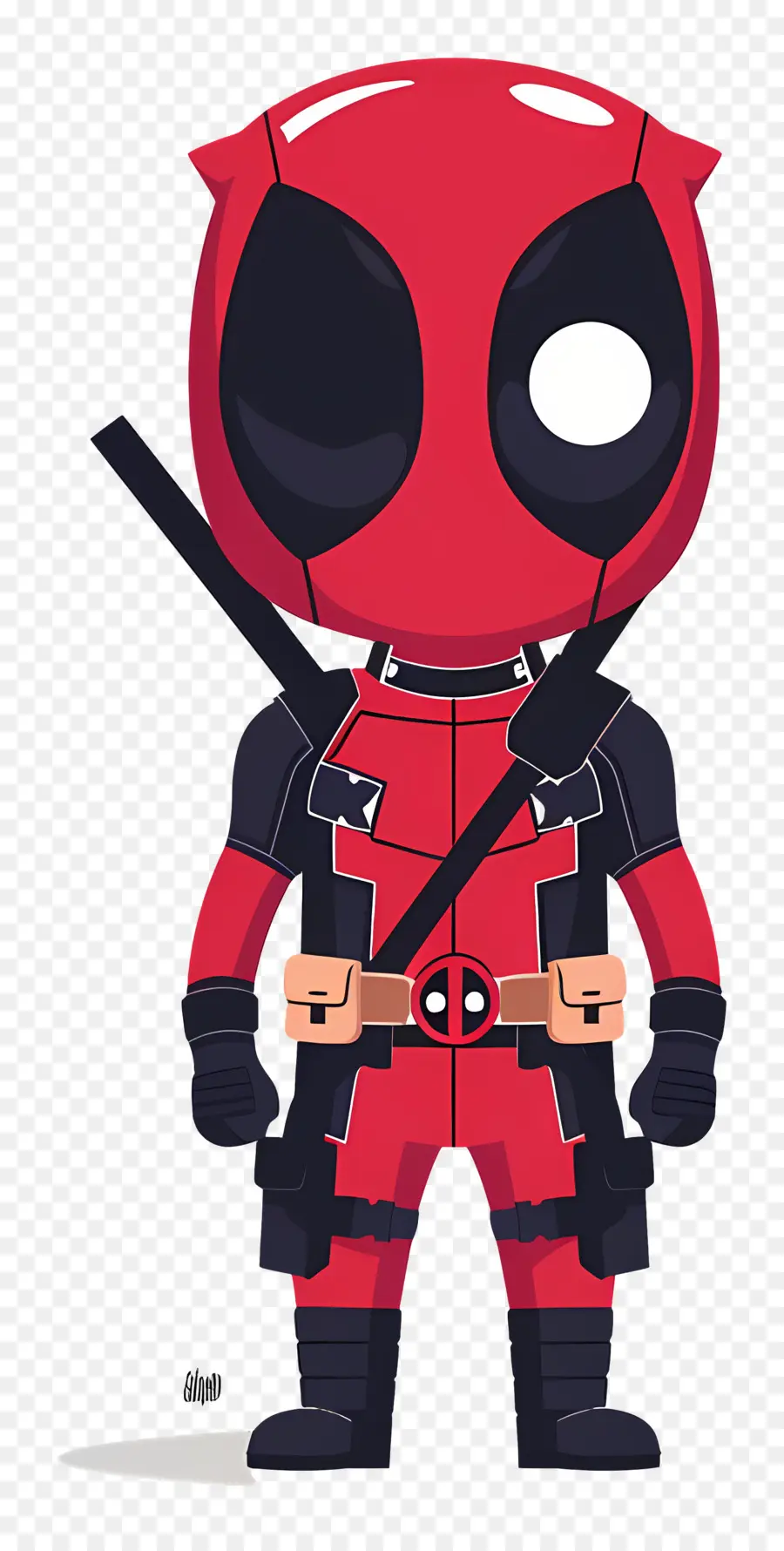 Deadpool Fofo，Super Herói Vermelho PNG