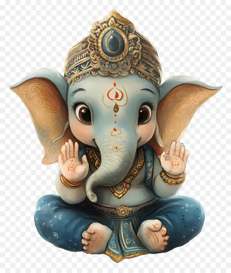 Ganesha，Elefante Fofo PNG