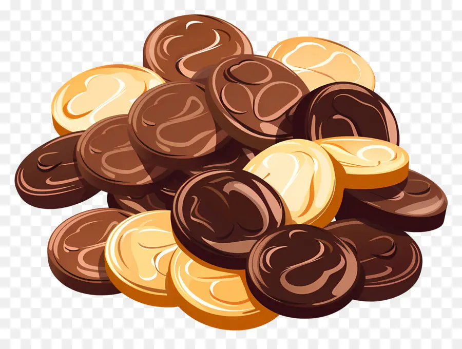 Moedas De Chocolate，Doces PNG