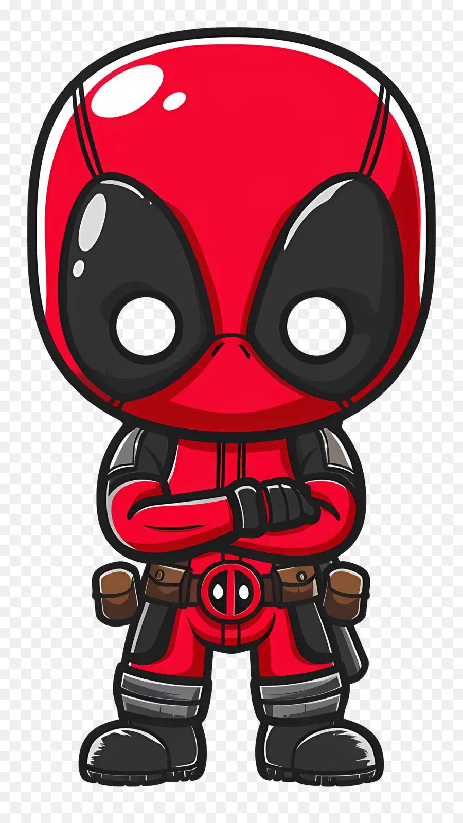 Deadpool Fofo，Super Herói Vermelho PNG