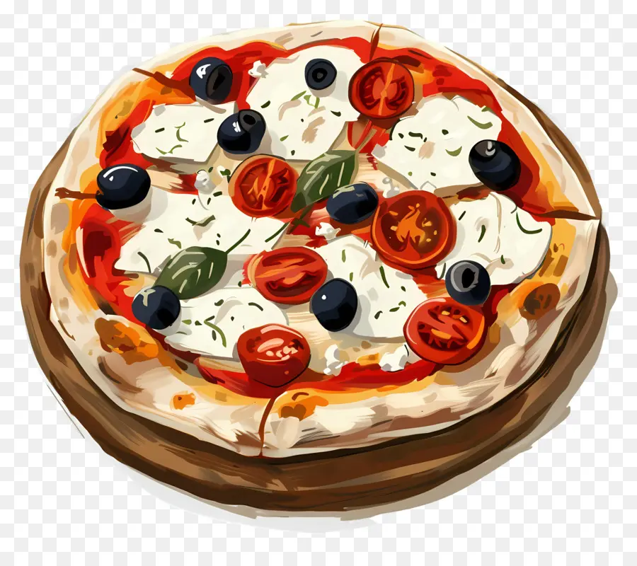 Pizza Grega，Pizza PNG