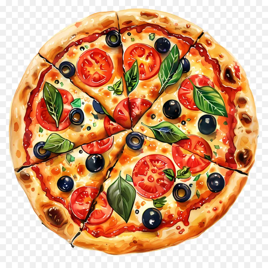 Pizza Grega，Pizza PNG