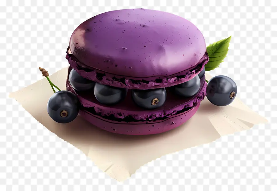 Macaron De Groselha，Macaron Roxo PNG