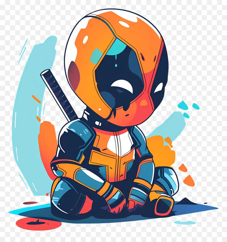 Deadpool Fofo，Personagem De Desenho Animado PNG