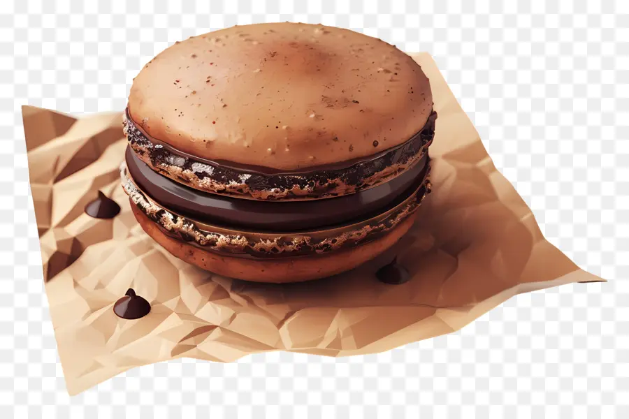 Macaron De Chocolate，Macaron PNG