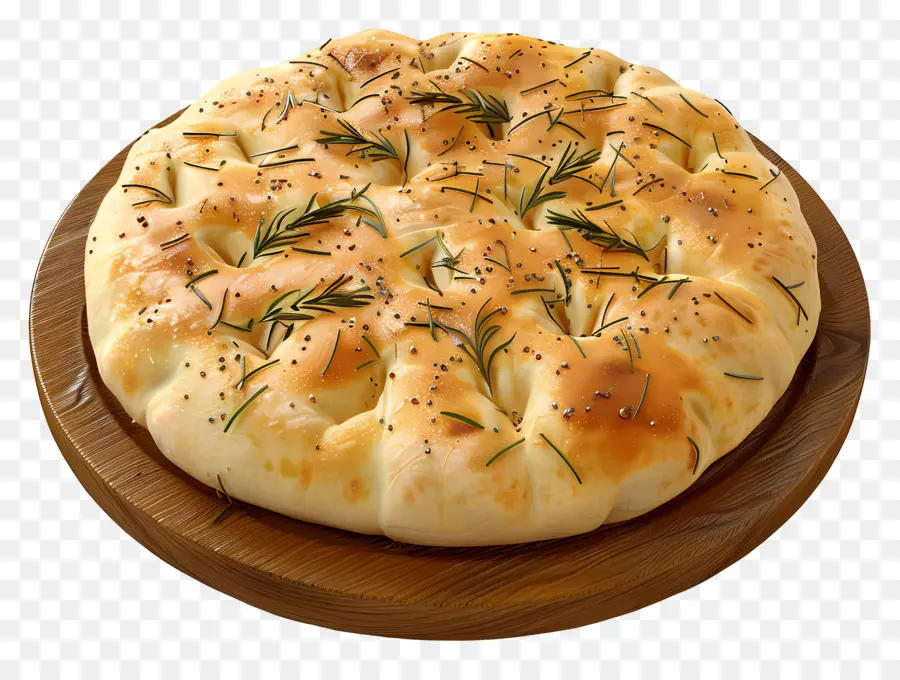 Pão Focaccia，Alecrim PNG