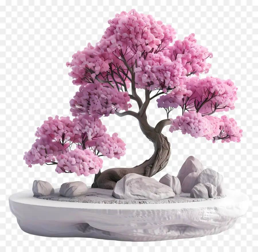 árvore Bonsai Rosa，Árvore Bonsai PNG