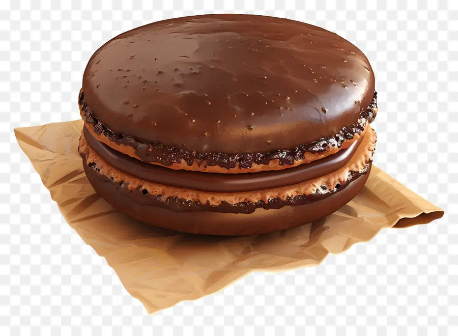 Macaron De Chocolate，Sobremesa PNG