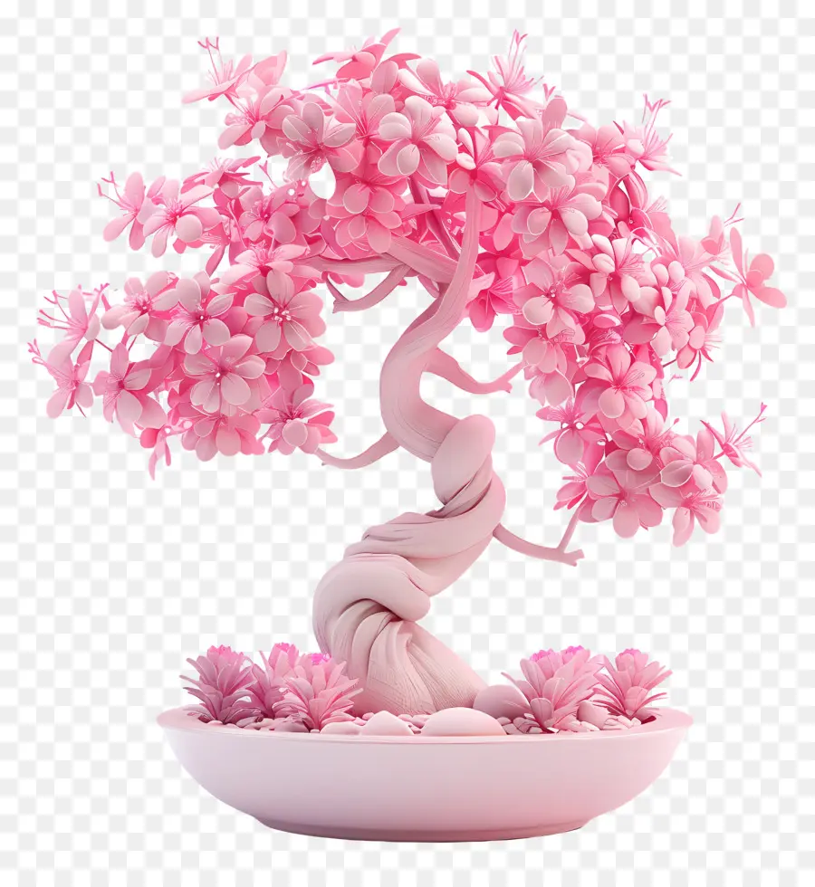 árvore Bonsai Rosa，Árvore Bonsai Rosa PNG